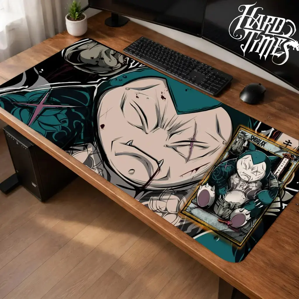 Snorlax Yakuza PKM Gaming Mouse Pad Personal, Custome, Anime Desk Mat Extended Keyboard Pad Waterproof Non Slip Rubber Base Large Mousepad for PC Gamer Setup Desk Accessories 40x21 Inch,Office Gifts, Decor desktop