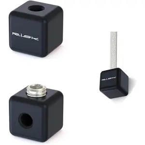 Bike Cable End Caps, Alloy Cable Crimps for Road & Mountain Bicycles - Includes Square Wire Tail Caps, Machine Meter Screws & Hexagonal Spanner | Durable & Secure Brake/Shift Cable End Tips