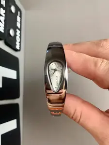 Y2K Water Drop Watch, Elegant Quartz Watch, Vintage Trendy Unisex Design, Modern Watches, Silver Color Band, Quartz Movement, Mineral Glass Dial, Perfect Gift for All Seasons