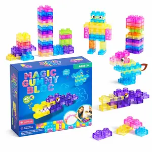 Soft Building Blocks Set for Kids 3+, 40 PCS Sensory Squishy Blocks, Flexible & Safe TPE Toys, Creative Stacking Educational Toy for Toddlers
