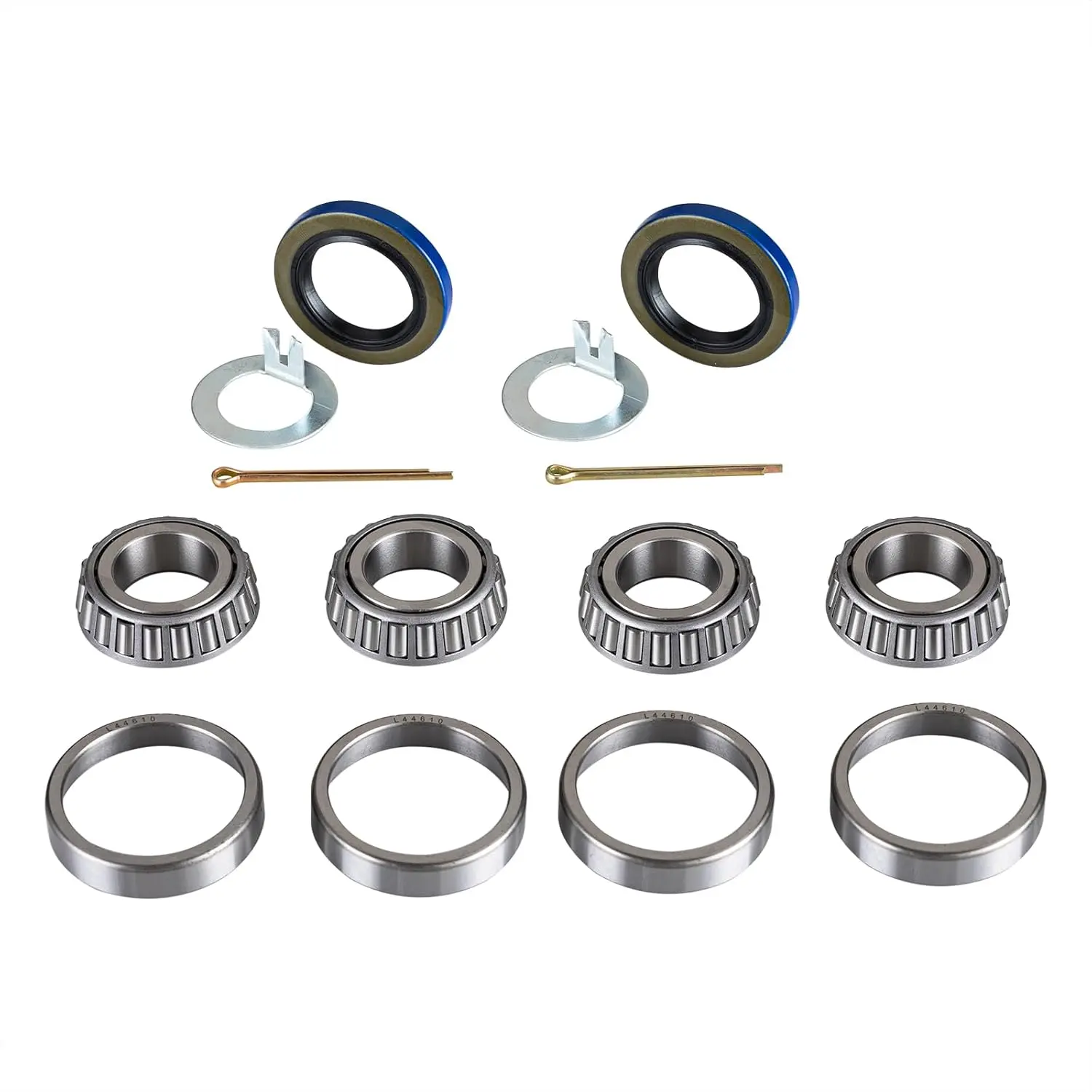 Pack of 2 Trailer Axle Hub Wheel Bearing Kits L44643 L44610 Fits for 1'' 2000-2200 Lbs Trailer Axle, 12192TB  Seals OD 1.980''