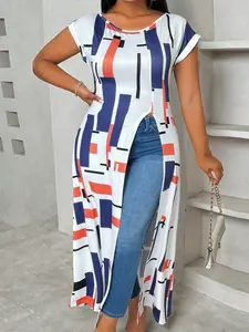 Plus Size Comfortable Cotton Tee, Loose Fit Daily Wear Top, Soft Lightweight Fabric, Ideal for Casual & Everyday Use