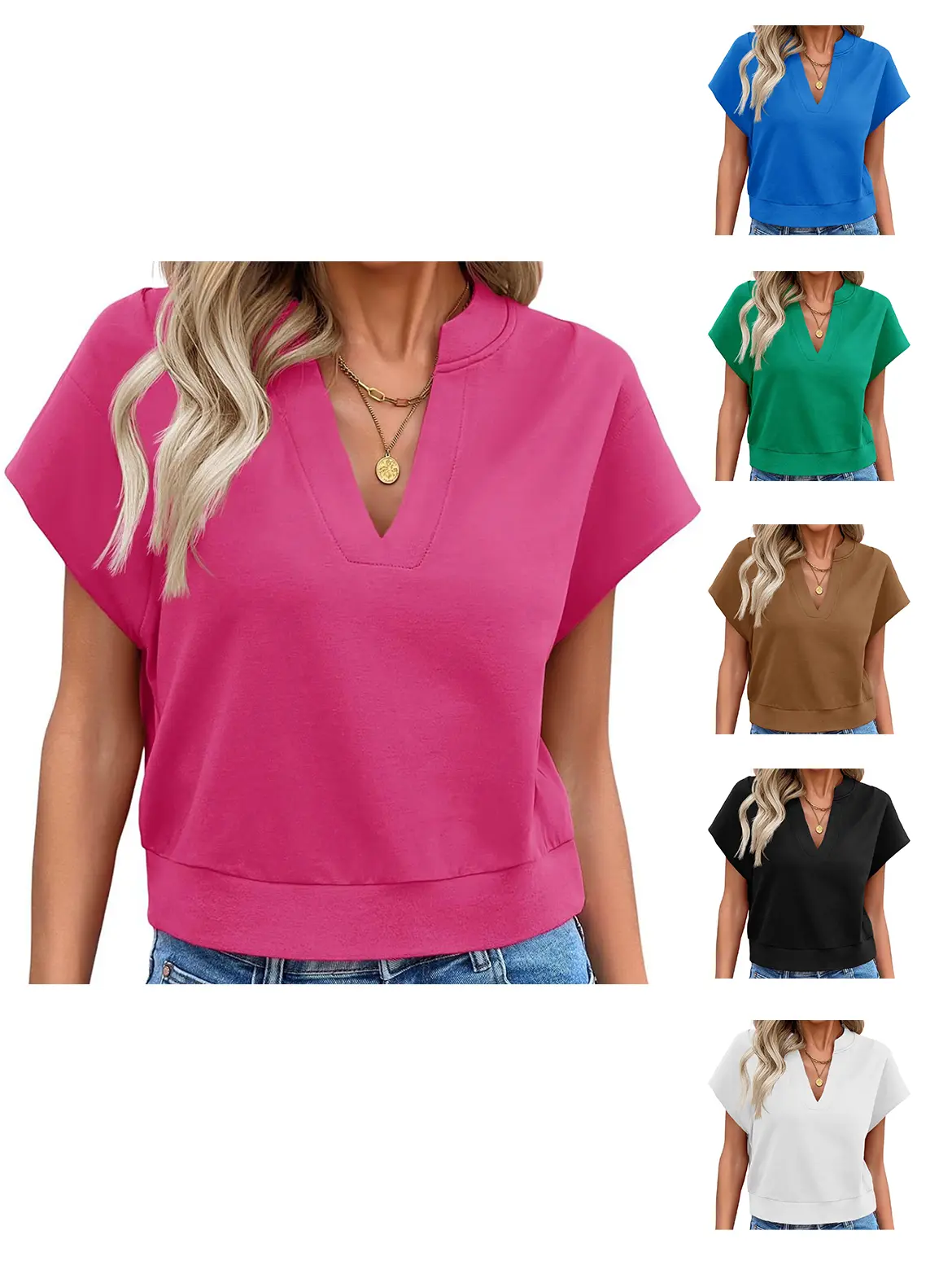 FISOEW Womens Cropped Tops Summer V Neck Cap Sleeve Casual Loose Fit T Shirts Womenswear shirts vintage graphic tees Shortsleeve Everyday country concert outfits clothing graphic tees Athletic Style customized gifts vintage graphic tees cute Breathable