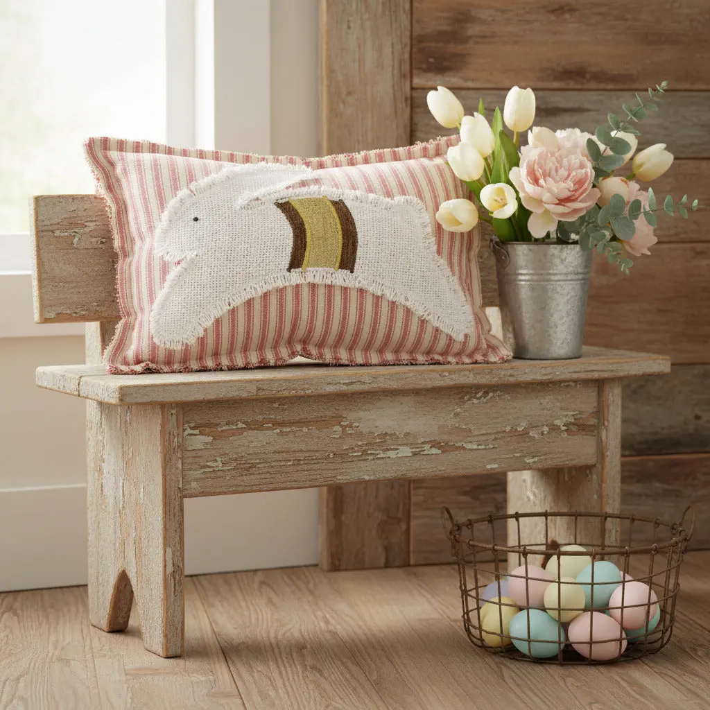Leaping Bunny Pillow