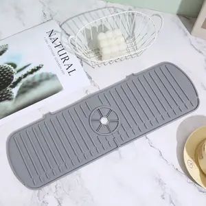 Kitchen Sink Splash Guard & Faucet Splash Catcher Tray – Universal Faucet Fit, Dish Drying Mat, Sink Protector for RV, Camper & Farmhouse Sinks