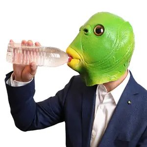 Fish Head Mask, Animal Head Mask, 1 Count Funny Photography Prop, Party Accessories, Creative Mask for Birthday Parties and Indoor Outdoor Activities, Birthday Gift, Party Decoration Supplies, Halloween