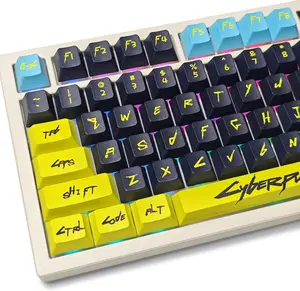 PBT Keycaps Set 136 Keys Dye Sublimation Cherry Profile Custom Keycaps 60 65 75 80 100 Percent for 61/64/68/84/87/100/104/108 Retro Gaming Cherry Gateron MX Swithes Mechanical Keyboard nanjing deliju dianzishangwuyouxiangongsi