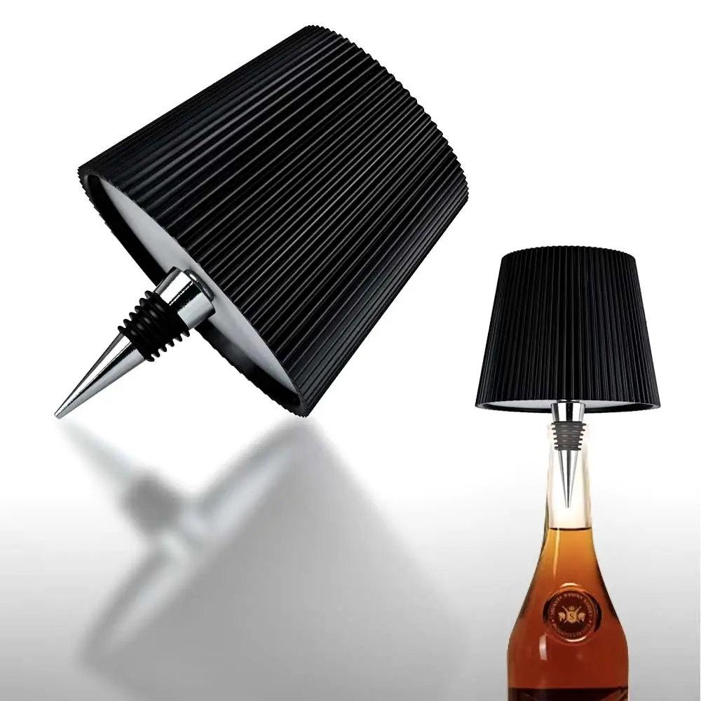 Rechargeable Wireless Bottle Lamp, Touch-Controlled 3-Color Dimming LED with Bases & Shades, Portable Wine Bottle Light for Bedroom, Outdoor Use, Rechargeable Lamps, Bases & Shades, Indoor