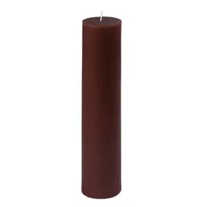 Jeco  2 x 9 in. Brown Pillar Candle