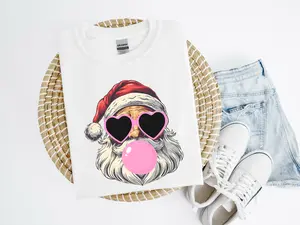 Bubblegum Santa Shirt Crew