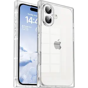 Square Corners Shockproof Case For iPhone 17 Air 16 Pro Max 15 Plus 14 13 12 iPhone16 Camera Protection Phone Cover Accessories