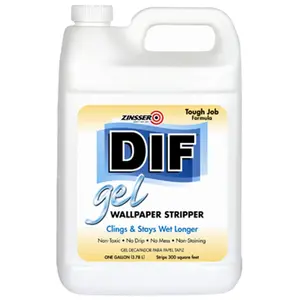 212 MAIN Zinsser 2431 Ready-To-Use Gel Wallpaper Stripper - 1 Gal, Nontoxic, Gelled Wallpaper Remover for Vertical Surfaces