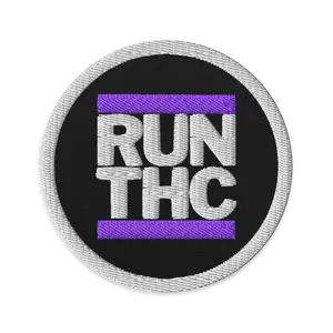 RUN THC | Embroidered Patch | Purple Logo