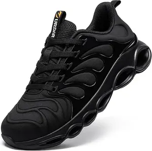 Steel Toe Shoes for Men Comfortable Safety Shoes Work Lightweight Steel Toe Sneakers Breathable Safety Sneakers Industrial Work Footwear