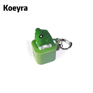 Frog Croaking Keychain - Realistic Sound Fidget Toy with Lights & Durable ABS Plastic Construction for Adults & Kids Focus Relaxation