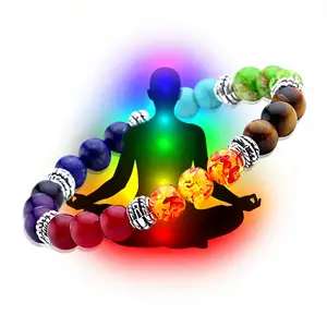 7 Chakra Healing Crystal Bracelet – Perfect Gift for Him or Yourself | Balances Energy, Relieves Stress & Promotes Spiritual Wellness | Trendy Protection Jewelry