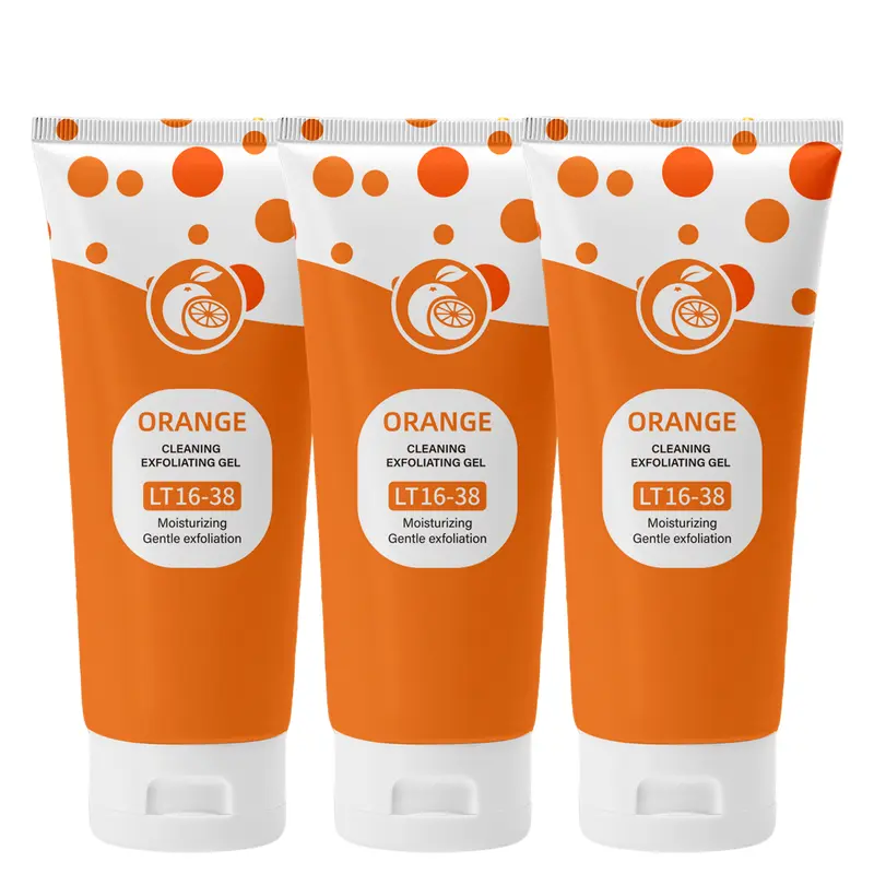Orange Fragrance Exfoliating Gel LF16-35, Gentle Cosmetic Facial Wash & Body Care Scented Cleanser for Adults - Deep Cleaning, Nourishing, Moisturizing, Smooth Exfoliation for All Skin Types