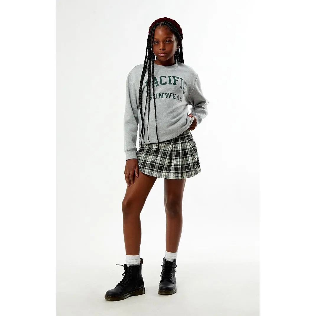 Pacsun Kids Plaid Buckle Mini Skort