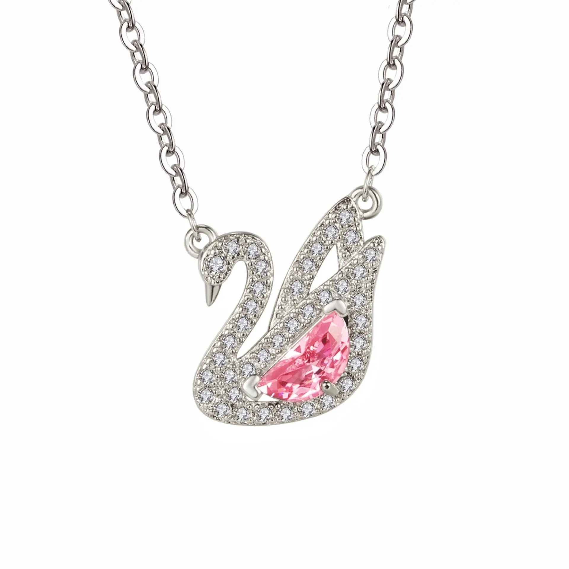 SANEFI Crystal Swan Necklace & Bracelet Set – Romantic Gift for Her