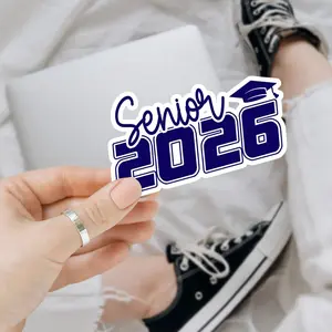 Senior Class of 2026 Graduation 2026 3 inches Sticker, Waterproof Sticker for Laptop Water Bottle Book
