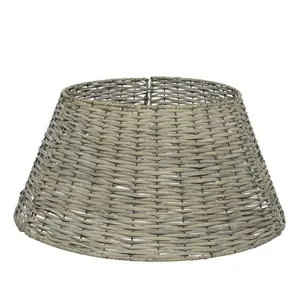 Everlands 9080811 11 in. Willow Basket Tree Collar Indoor Christmas Decor, Gray