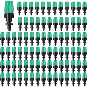 50 count 1/4" Adjustable Atomizing Nozzles Drip Irrigation  Emitters, 1/4 Inch Drip Irrigation Nozzles Atomizing Irrigation Sprinkler Heads for Garden Agricultural Irrigation Patio Misting System