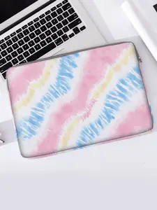 Za-Dye Style Printed Notebook Bag, Soft Laptop Sleeve, Fits Laptops & Tablets, Casual Zippered Storage Pouch, All Seasons Use