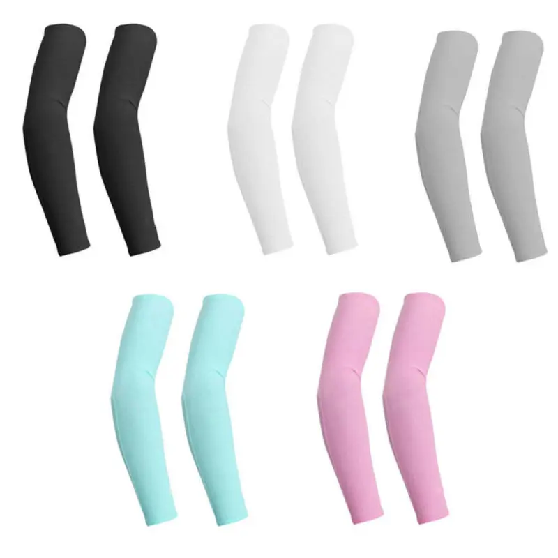5 Pair Cooling Arm Sleeves, Extended Outdoor Sleeves UV Sun Protection For Drive Basketball Riding Golf Football Volleyball Sports sport arm evoshield arm