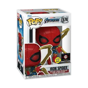 Funko Pop! Avengers Endgame - Iron Spider with Gauntlet (Glow) (Chalice Collectibles) #574 Exclusive Collectible Pop Vinyl Figure