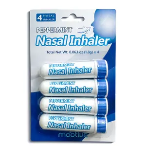 Mootive Nasal Sticks Inhaler 4 Packs : Double Mint | Quit Smoking | Peppermint Essential Oil for Cooling Stress Relief | Soothing and comfort Essential Oil | diffuser inhaler pen | Peppermint Energy Boost Nasal Inhaler | Peppermint Breath  Wellness