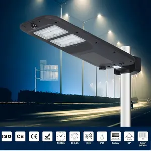 Outdoor Solar Path Light 18000lm - Dusk to Dawn Security Light with Motion Sensor, Remote Control, Lamp Post, Ideal for Gardens, Paths, Driveways