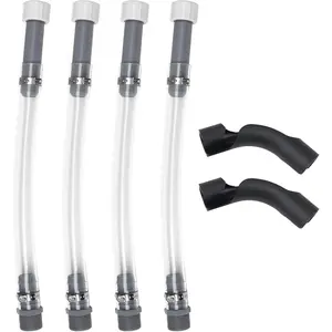 4 count High - Performance Racing & Household Gas Can Hoses with 2 count Hose Bender  Can Hose Suitable for 3/5/5.5 Gallon VP  Jugs