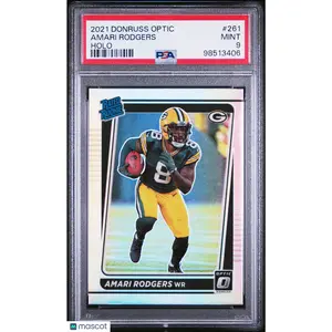 Amari Rodgers PSA 2021 Panini Donruss Optic Holo Rated Rookie 9
