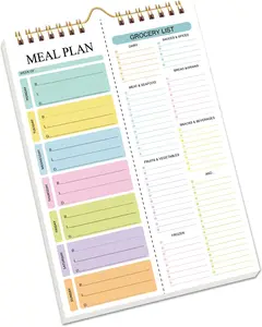 Wall Mountable Magnetic Meal PlanningNotebook 52 Sheets Daily Weekly Menu Planner Grocery Checklist