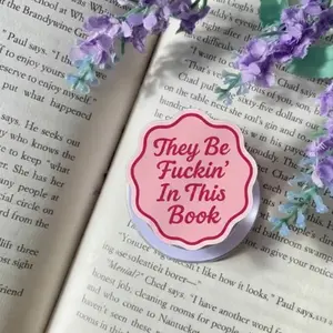 They Be Fckin In This Book Kindle Grip, Stocking Stuffer For Reader Phone Grip, Gift For Book Lover pop socket sticky magnetic mount