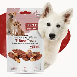ReThink Pet Premium T-Bone Steak Shaped Dog Treats, Fun Treats For Dogs, Great for Dental Care