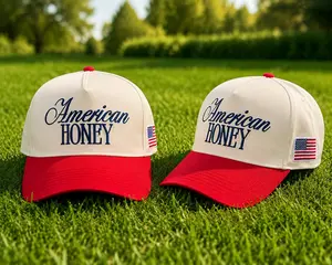 250th birthday - American Honey Trucker Hat - Patriotic Hat, Premium Headwear, American Flag Graphic Stitch Cap, Simple Stitch Design for 4th of July Independence Day Unisex honey trucker trendy meme gift July Hat usa vintage america funny