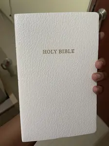 KJV Gift and Award Bible, White Imitation Leather, KJV Holy Bible, Red Letter, Pure Cambridge Text, Presentation Page, Ribbon Marker, Easy-to-Read Bible MCM Type Imitation Leather