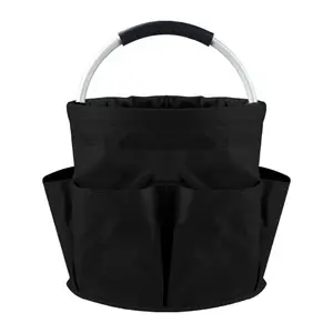 Foldable Outdoor Beach Basket, Lightweight Portable Picnic Basket, Multi-Functional Handheld Storage Bag, Travel Camping Bathroom Organizer