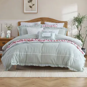 Peri Home 3pc King Rene Ruffle Comforter Bedding Set