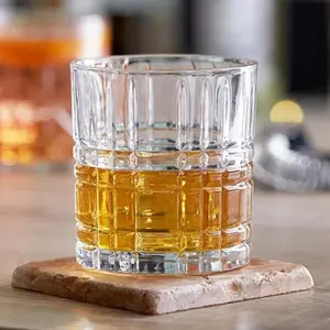 Set of 4 Drinkware Whiskey Glasses, Rocks Glasses, 11 OZ Old Fashioned Glasses Sturdy Cocktails