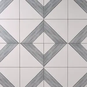Belize White Lines 8x8 Porcelain Tile Sample