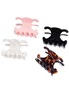 Premium Durable Acetate Butterfly Hair Clips, Hair Claws, 4-Pack Medium Size, Secure Hold for Updos, Perfect for Styling, 2.76 X 1.66 in
