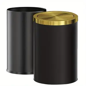 Trending Stainless Steel Small Trash Can | 2.4 Gallon Compact Garbage Bin With Flipping Lid | Perfect For Kitchen, Bathroom, Office & Living Room | Space Saving Modern Design | Easy Clean Durable | Viral Home Essential Must Have