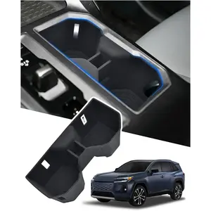 Cup Holder Inserts for Toyota Rav4 2026 Accessories, Non-Slip Silicone Center Console Protector Organizer to Prevent Spills & Scratches for Rav4 Interior Accessories