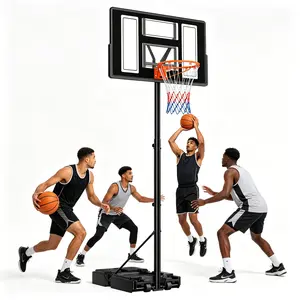 Portable Basketball Hoop 4.4-10FT Adjustable, Rolling Wheels, Durable System for Kids, Teens & Adults, Indoor & Outdoor Use