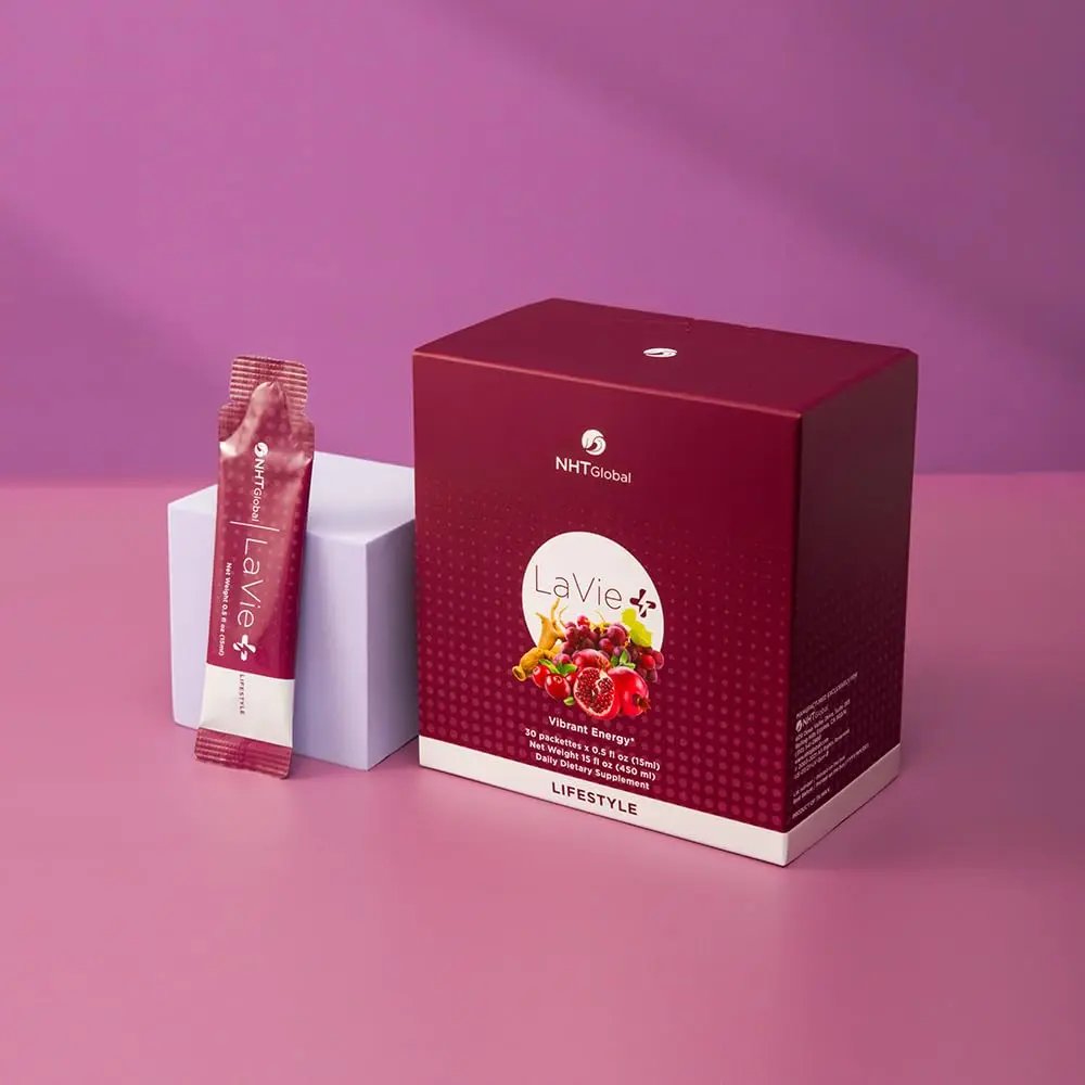 LaVie+ Energy Drink Supplement with Ginseng, Red Grape, and Pomegranate | A delicious energy drink supplement blended with revitalizing herbs and botanicals