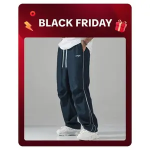 Drawstring Waist  Y2k Baggy Sweatpants TikTokShopBlackFriday Fall Wide Leg Track Pants Casual Pants Streetwear