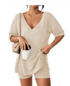 Ladies Casual Two Piece Tracksuit, Breathable Athletic Set for Fitness, Exercise, Lounge and Everyday Active Style