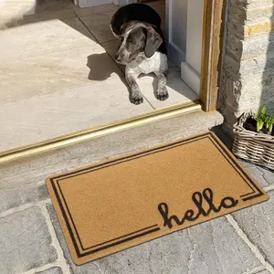 Hello Entrance-Doormats Outdoor-Entryway-Decor Non-Slip Welcome-Mats Rectangle-Mats Front Door/Porch/Home/Farm/Indoor 17x29 Inches